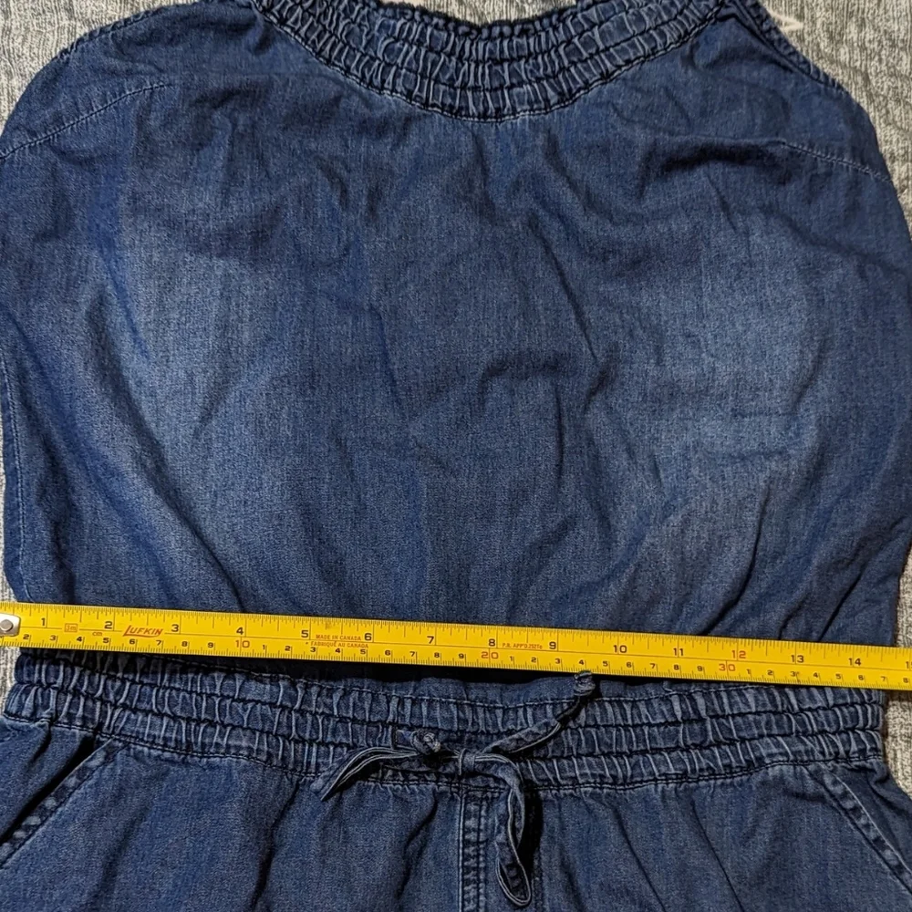 EUC, Aeropostale Spaghetti Strap Shorts Romper, size Sm, denim style W/Pockets - Picture 11 of 11